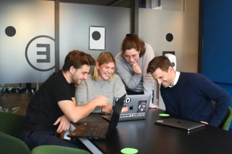 People working on an office